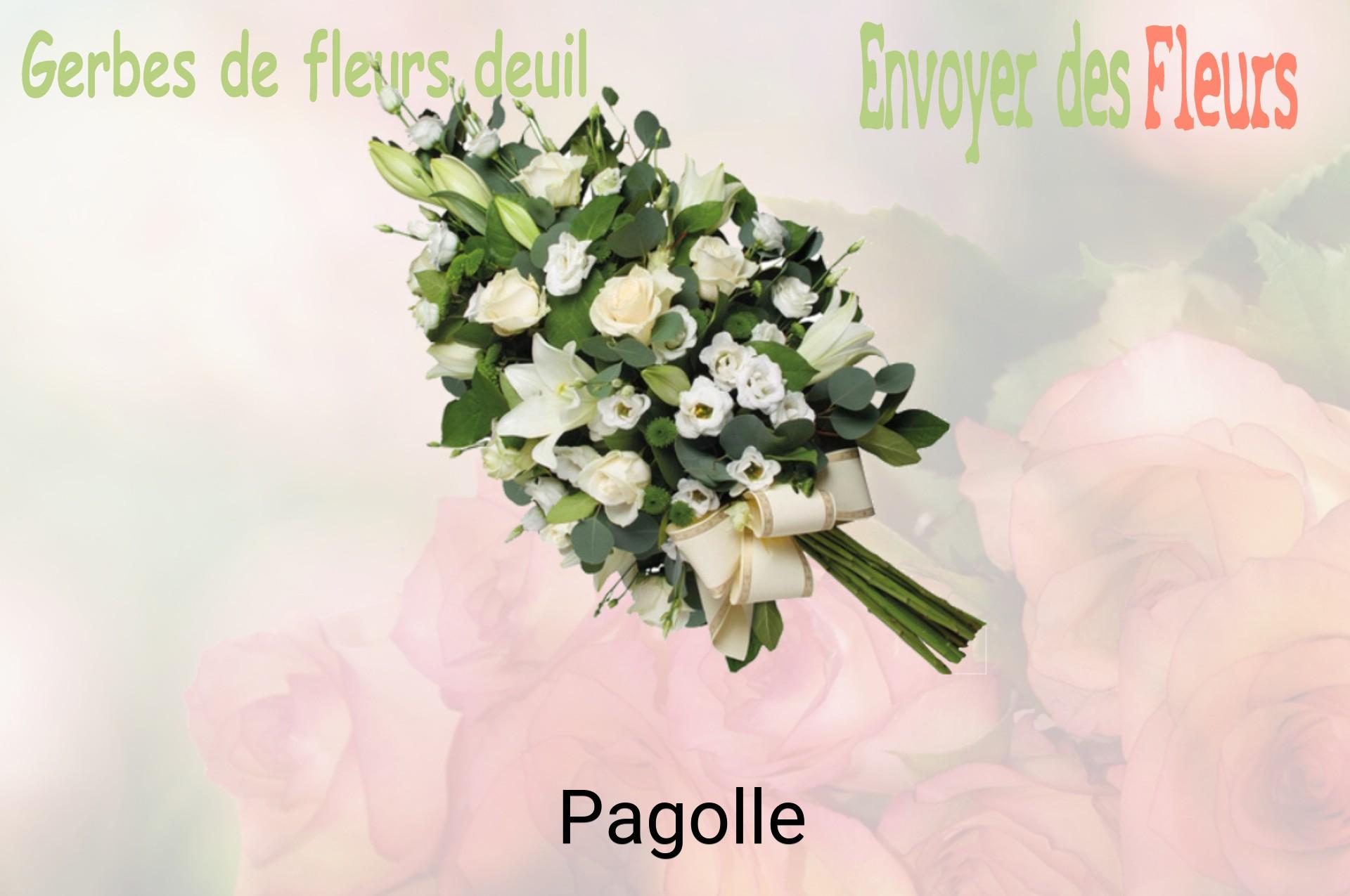 Gerbe de fleurs de deuil livrée à Pagolle